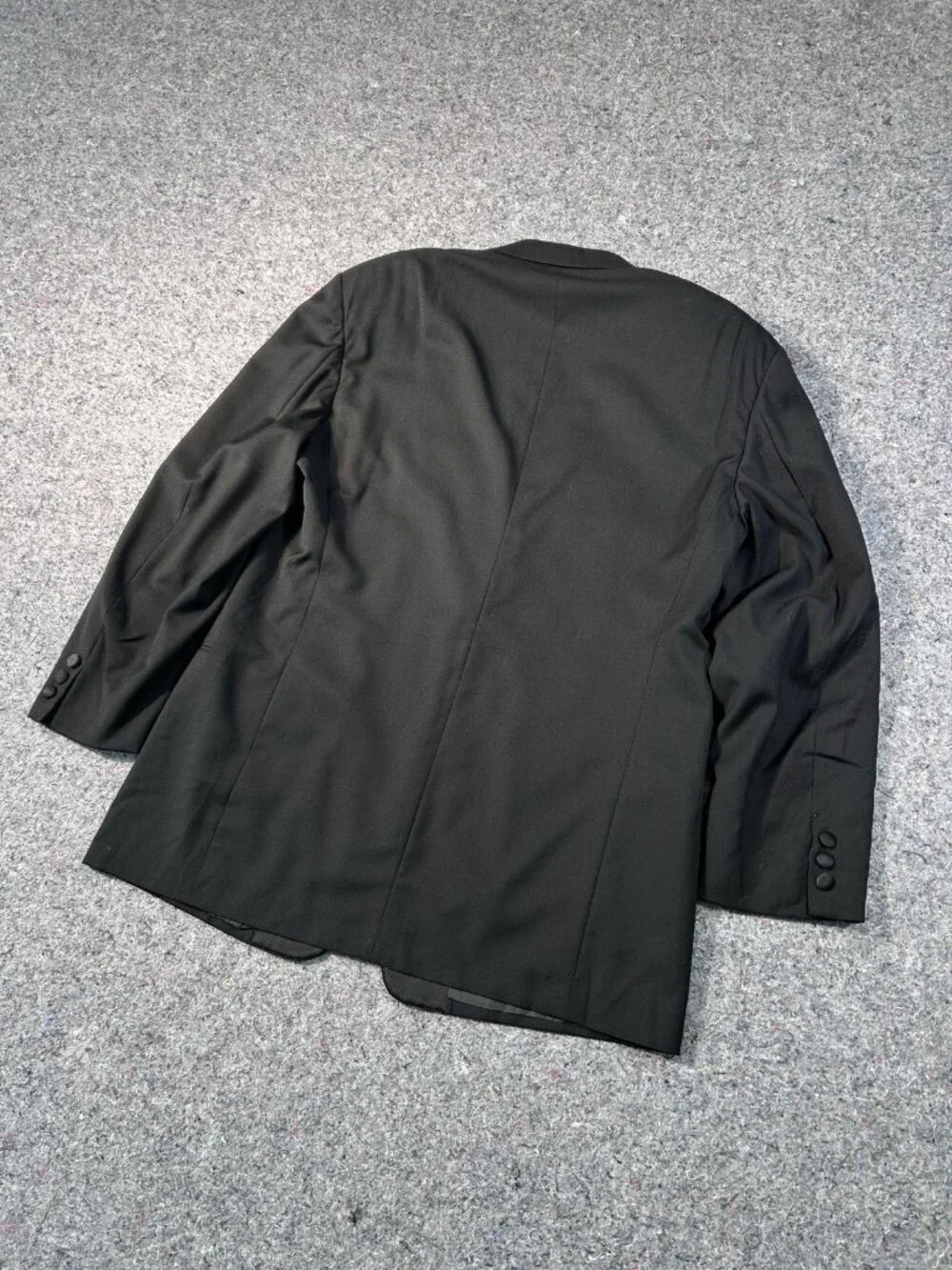 MANI By Giorgio Armani Black Virgin Wool Tuxedo Blazer Jacket Made In Italy M